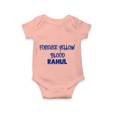 Yellow Vibes Forever Baby Romper – Fan Edition - PEACH - New Born (Chest 14")