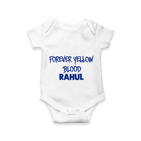 Yellow Vibes Forever Baby Romper – Fan Edition - WHITE - New Born (Chest 14")