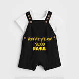 Yellow Vibes Forever DUNGAREE – Fan Edition - BLACK - 0 - 5 Months Old (Chest 18")