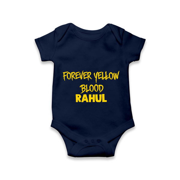 Yellow Vibes Forever Baby Romper – Fan Edition - NAVY BLUE - New Born (Chest 14")