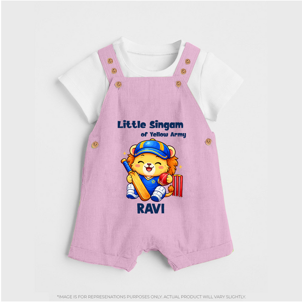 Little Champ of Yellow Army DUNGAREE - BABY PINK - 0 - 5 Months Old (Chest 18")