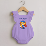 Little Champ of Yellow Army ROMPER FROCK - LILAC - 0 - 3 Months Old (Chest 19")