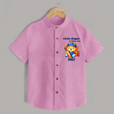 Little Champ of Yellow Army SHIRT - BABY PINK - 0 - 6 Months Old (Chest 23")