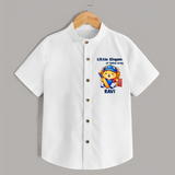 Little Champ of Yellow Army SHIRT - WHITE - 0 - 6 Months Old (Chest 23")