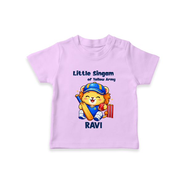 Little Champ of Yellow Army TSHIRT - LILAC - 0-5 Months Old (Chest 17")
