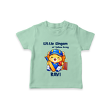 Little Champ of Yellow Army TSHIRT - MINT GREEN - 0-5 Months Old (Chest 17")