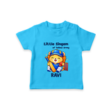 Little Champ of Yellow Army TSHIRT - SKY BLUE - 0-5 Months Old (Chest 17")