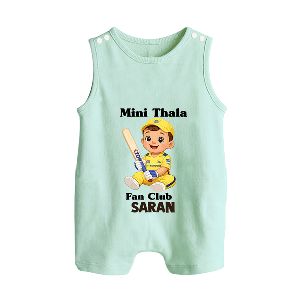 Little Captain BUTTON ROMPER – Cricket Fan Outfit - MINT GREEN - New Born (Chest 18")