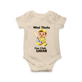 Little Captain Baby Romper – Cricket Fan Outfit - IVORY - New Born (Chest 14")