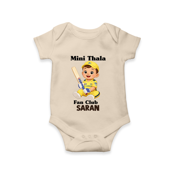 Little Captain Baby Romper – Cricket Fan Outfit - IVORY - New Born (Chest 14")
