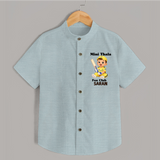 Little Captain SHIRT – Cricket Fan Outfit - ARCTIC BLUE - 0 - 6 Months Old (Chest 23")