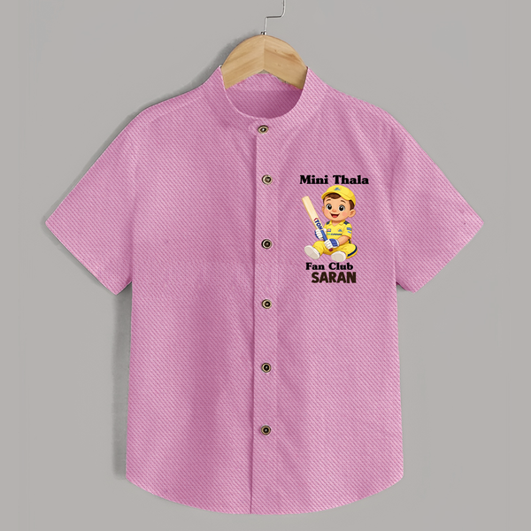 Little Captain SHIRT – Cricket Fan Outfit - BABY PINK - 0 - 6 Months Old (Chest 23")