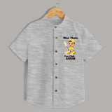 Little Captain SHIRT – Cricket Fan Outfit - GREY - 0 - 6 Months Old (Chest 23")