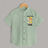 Little Captain SHIRT – Cricket Fan Outfit - MINT GREEN - 0 - 6 Months Old (Chest 23")