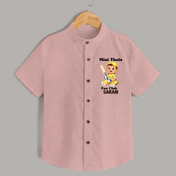 Little Captain SHIRT – Cricket Fan Outfit - PEACH - 0 - 6 Months Old (Chest 23")