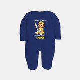 Little Captain FULL BODY SUIT – Cricket Fan Outfit - NAVY BLUE - New Born (Chest 7.5")