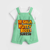 Kutty Boss DUNGAREE – Fun Cricket Style - GREEN - 0 - 5 Months Old (Chest 18")