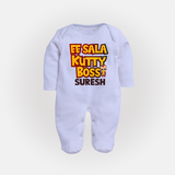 Kutty Boss FULL BODY SUIT – Fun Cricket Style - BABY BLUE - New Born (Chest 7.5")