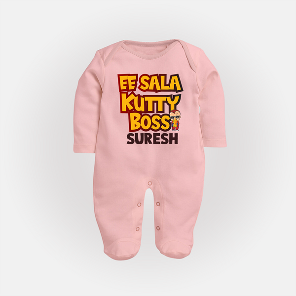 Kutty Boss FULL BODY SUIT – Fun Cricket Style - BABY PINK - New Born (Chest 7.5")