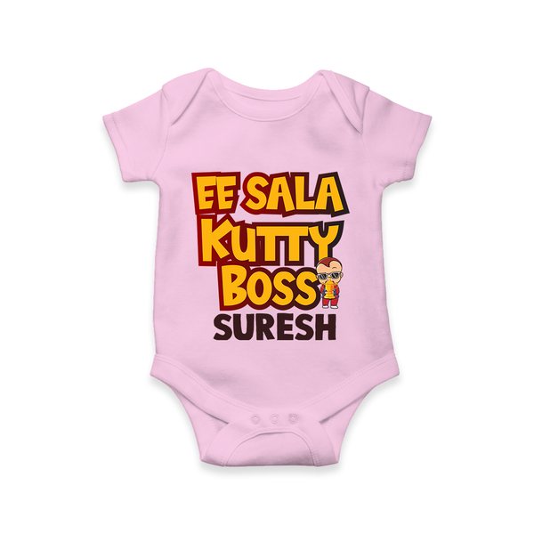 Kutty Boss Baby Romper – Fun Cricket Style - BABY PINK - New Born (Chest 14")