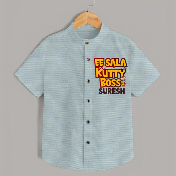Kutty Boss SHIRT – Fun Cricket Style - ARCTIC BLUE - 0 - 6 Months Old (Chest 23")