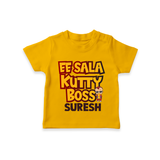 Kutty Boss TSHIRT – Fun Cricket Style - CHROME YELLOW - 0-5 Months Old (Chest 17")