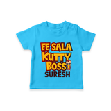 Kutty Boss TSHIRT – Fun Cricket Style - SKY BLUE - 0-5 Months Old (Chest 17")