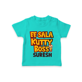 Kutty Boss TSHIRT – Fun Cricket Style - TEAL - 0-5 Months Old (Chest 17")