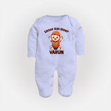 Orange Rising Star FULL BODY SUIT – Personalized Cricket Outfit - BABY BLUE - New Born (Chest 7.5")
