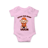 Orange Rising Star Baby Romper – Personalized Cricket Outfit - BABY PINK - New Born (Chest 14")