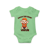 Orange Rising Star Baby Romper – Personalized Cricket Outfit - GREEN - New Born (Chest 14")