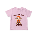 Orange Rising Star TSHIRT – Personalized Cricket Outfit - BABY PINK - 0-5 Months Old (Chest 17")