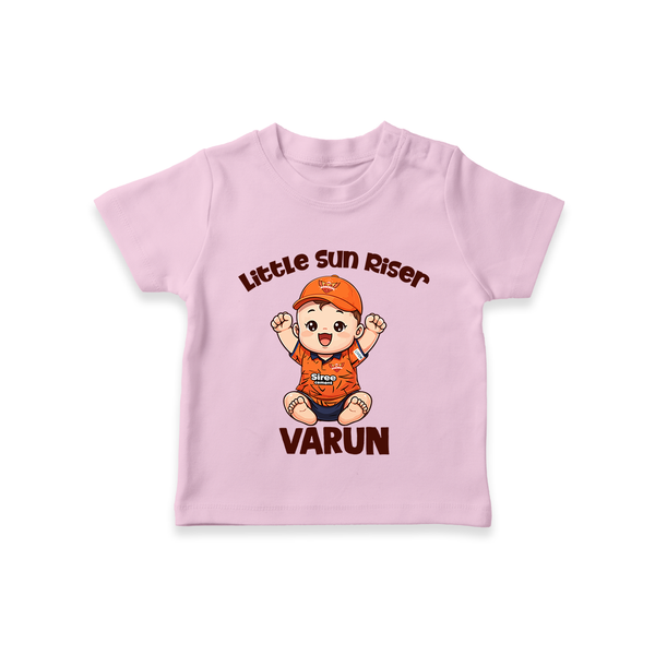 Orange Rising Star TSHIRT – Personalized Cricket Outfit - BABY PINK - 0-5 Months Old (Chest 17")