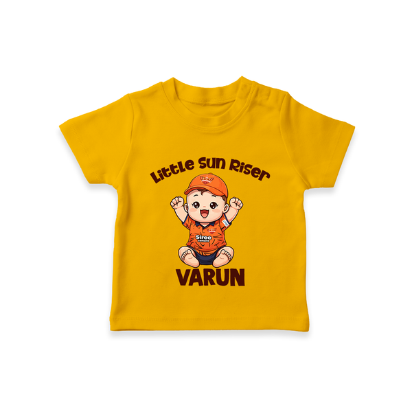 Orange Rising Star TSHIRT – Personalized Cricket Outfit - CHROME YELLOW - 0-5 Months Old (Chest 17")