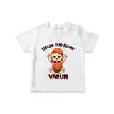 Orange Rising Star TSHIRT – Personalized Cricket Outfit - WHITE - 0-5 Months Old (Chest 17")
