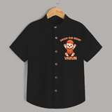 Orange Rising Star SHIRT – Personalized Cricket Outfit - BLACK - 0 - 6 Months Old (Chest 23")