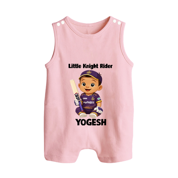 Purple Power Kid BUTTON ROMPER – Cute Cricket Outfit - BABY PINK - New Born (Chest 18")