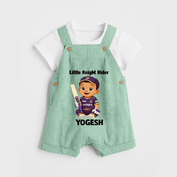 Purple Power Kid DUNGAREE – Cute Cricket Outfit - MINT GREEN - 0 - 5 Months Old (Chest 18")