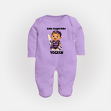 Purple Power Kid FULL BODY SUIT – Cute Cricket Outfit - LILAC - New Born (Chest 7.5")