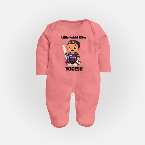 Purple Power Kid FULL BODY SUIT – Cute Cricket Outfit - PEACH - New Born (Chest 7.5")