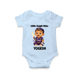 Purple Power Kid Baby Romper – Cute Cricket Outfit - BABY BLUE - New Born (Chest 14")