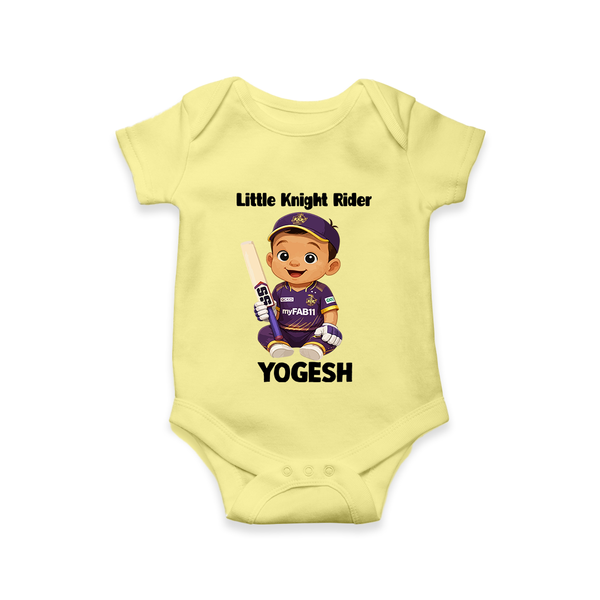 Purple Power Kid Baby Romper – Cute Cricket Outfit - PASTEL YELLOW - New Born (Chest 14")