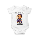 Purple Power Kid Baby Romper – Cute Cricket Outfit - WHITE - New Born (Chest 14")