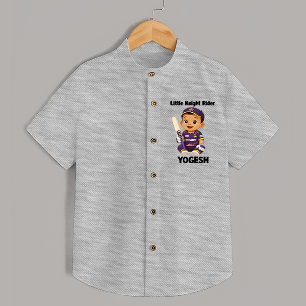 Purple Power Kid SHIRT – Cute Cricket Outfit - GREY - 0 - 6 Months Old (Chest 23")