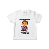 Purple Power Kid TSHIRT – Cute Cricket Outfit - WHITE - 0-5 Months Old (Chest 17")