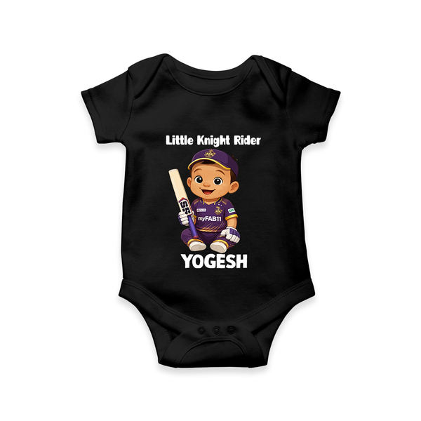 Purple Power Kid Baby Romper – Cute Cricket Outfit - BLACK - New Born (Chest 14")