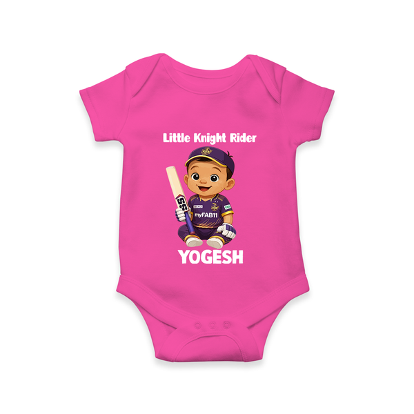 Purple Power Kid Baby Romper – Cute Cricket Outfit - HOT PINK - New Born (Chest 14")