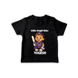 Purple Power Kid TSHIRT – Cute Cricket Outfit - BLACK - 0-5 Months Old (Chest 17")