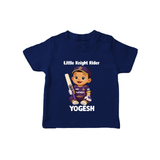 Purple Power Kid TSHIRT – Cute Cricket Outfit - NAVY BLUE - 0-5 Months Old (Chest 17")
