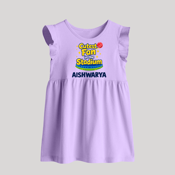 Cutest Fan in the Stadium BABY FROCK - LILAC - 0 - 3 Months Old (Chest 17")